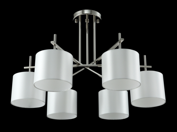 Потолочная люстра с лампочками CRYSTAL LUX SERGIO PL6 NICKEL+Lamps 