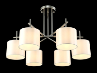 Потолочная люстра с лампочками CRYSTAL LUX SERGIO PL6 NICKEL+Lamps