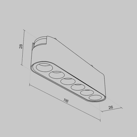 Накладной светильник Maytoni Technical Points TR082-1-6W3K-M-W 