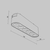 Накладной светильник Maytoni Technical Points TR082-1-6W3K-M-W