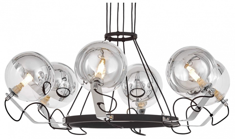 Подвесная люстра LUMINA DECO MARSEO LDP 9110-6 BK+CHR 