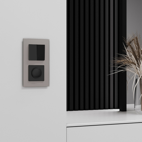 Рамка на 2 поста Senso (дымчатый, стекло soft-touch) W0023117 Werkel (a067415) 