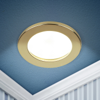 Встраиваемый светильник влагозащищенный ЭРА KL95 GD GX53 IP44 золото Б0055810