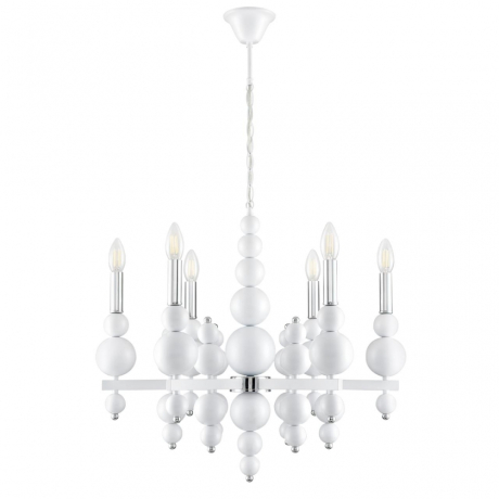 8260/6 MODERNI LN26 белый/хром, металл Люстра E14 6*40W 220V NANA LUMION 