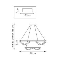 Подвесная диммируемая люстра с пультом ДУ Rotonda Lightstar 736527