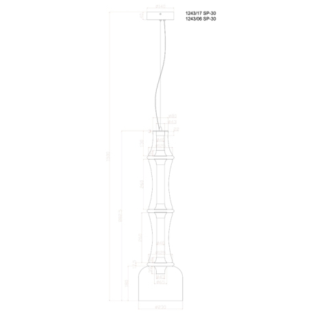 Подвесной светильник Divinare Volturn 1243/06 SP-30 
