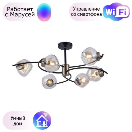 Люстра с поддержкой Маруси На штанге Omnilux OML-95307-06-M 