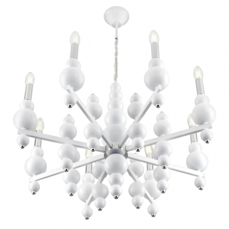 8260/8 MODERNI LN26 белый/хром, металл Люстра E14 8*40W 220V NANA LUMION 