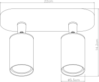 Поворотный светильник - спот, в комплекте с LED лампами GU10. Интерьер -Кухни. Комплект от Lustrof №444874-702036
