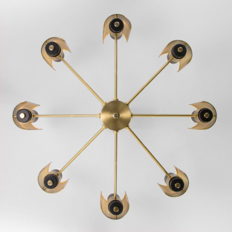 Люстра на штанге Eurosvet Grino 70139/8 латунь 