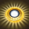 Встраиваемый светильник с LED подсветкой Fametto Luciole DLS-L143 Gu5.3 Glassy/Gold (UL-00003884) 