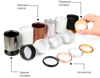 Насадка задняя накладная для корпуса светильника с диаметром отверстия D60mm Ambrella light Diy Spot N6904