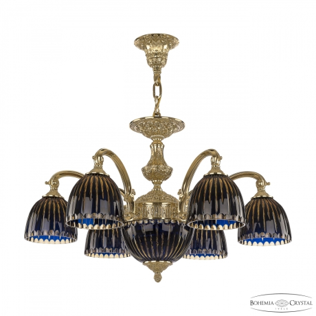 Люстра Bohemia Ivele Crystal 72209P/6/175 G P1 D Amber-Blue/H-1K 