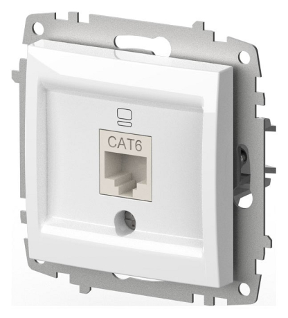 Розетка Ethernet RJ-45 без рамки Elbi Eleсtriс Zena Vega 609-015600-247