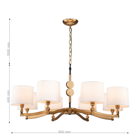 Подвесная люстра с лампочками Favourite Roshe 2624-8P+Lamps E14 Свеча 