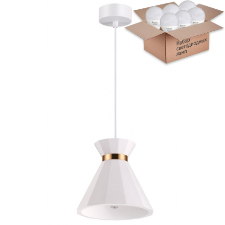 Подвесной светильник Novotech Cail  с лампочкой 370515+Lamps E27 P45 