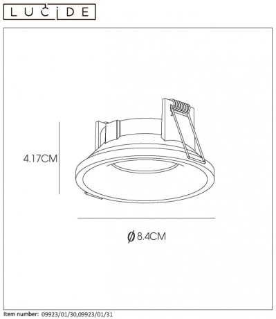 Встраиваемый точечный светильник Lucide Ziva 09923/01/31 