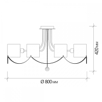 Потолочная люстра Escada Intense 683/8P Chrome