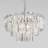 Подвесная люстра Eurosvet Elegante 10130/8 хром/прозрачный хрусталь Strotskis 