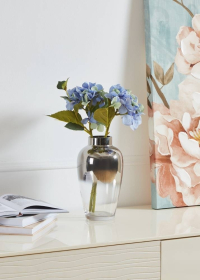 421364 Ваза декоративная KENYASI, H325, ?180, стекло, прозрачный, серебряный, зеркальный Eglo