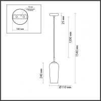 Светильник подвесной с Led лампочками в комплекте LUMION 6551/1B+Lamps