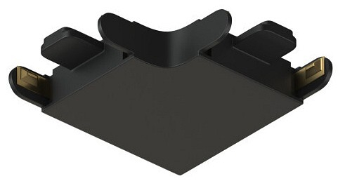 Соединитель угловой L-образный для треков накладных Denkirs AIR BASE TR5231-BK 