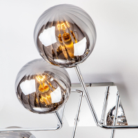 30140/8 хром Люстра потолочная с круглыми стеклянными плафонами Eurosvet Evita