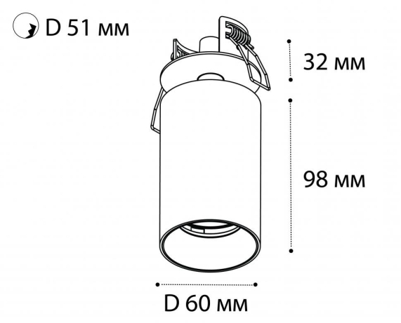 Встраиваемый спот Italline Danny FR white 