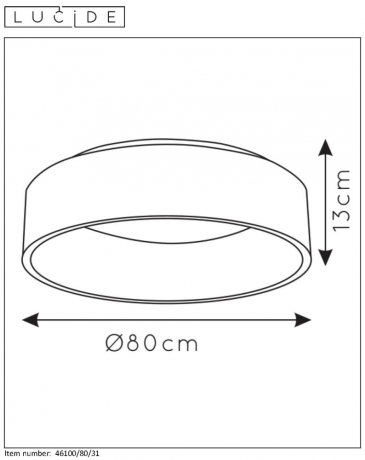46100/80/31 Потолочный светодиодный диммируемый светильник Lucide Talowe 