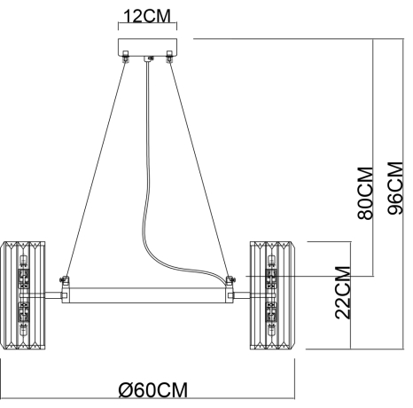 Подвесная люстра Arte Lamp Santorini A1049SP-12GO 