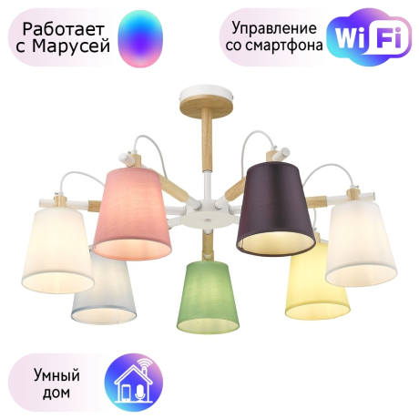 Люстра на штанге Velante с поддержкой Маруся 226-003-07-М 