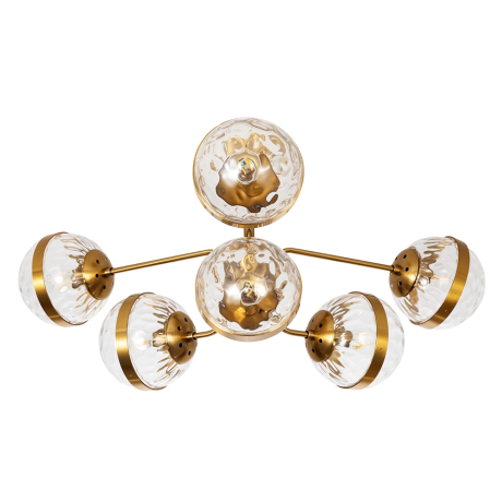 Люстра на штанге с лампочками Arte lamp A7770PL-6PB+Lamps 