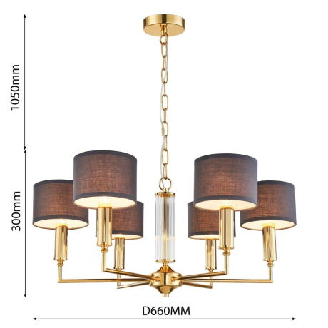 Подвесная люстра с лампочками Favourite Laciness 2609-6P+Lamps E14 Свеча 