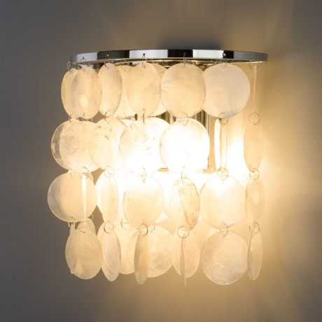 60084/2 хром/перламутр хром/перламутр Бра с перламутром Eurosvet Sandra 