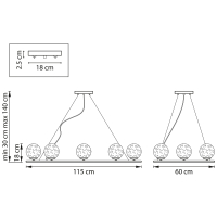 Подвесная люстра Lightstar с поддержкой Алисы, Bari 815283