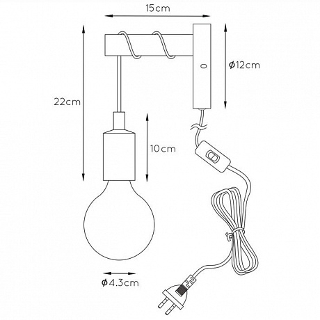 Бра Lucide Paulien 08227/01/35 