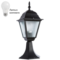 Уличный ландшафтный фонарь с лампочкой Arte lamp A1014FN-1BK+Lamps