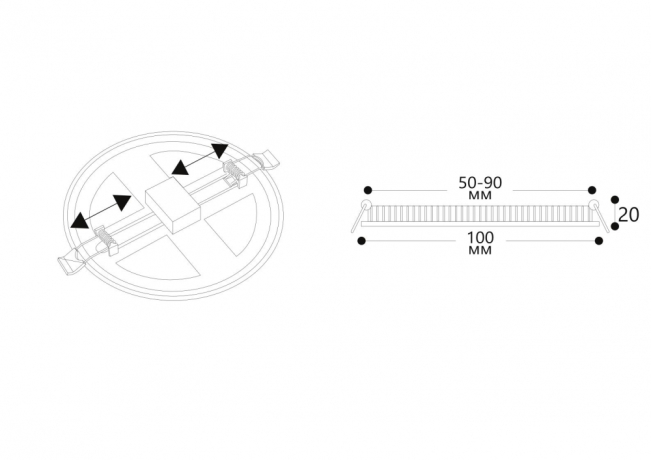 Комплект 14шт. Светильник встраиваемый светодиодный Arte lamp Mesura A7971PL-1WH-14 