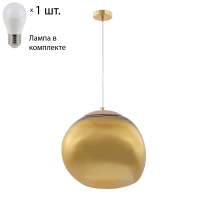 Подвесной светильник с лампочкой CRYSTAL LUX Malaga SP1 D360 Gold+Lamps