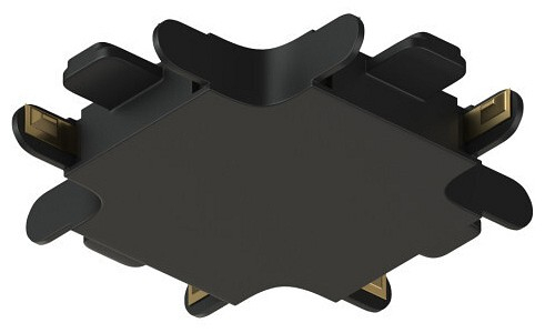 Соединитель X-образный для треков накладных Denkirs AIR BASE TR5234-BK 