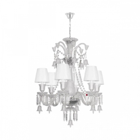 Подвесная люстра с хрусталем Loft IT Zenith 10210/6 White 