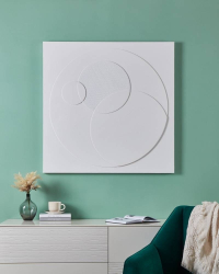 423132 Картина BESERAH, L1000, B37, H1000, холст, дерево, белый