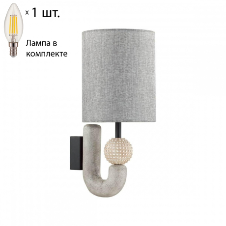 Бра Odeon Bagel с лампочкой 5410/1WA+Lamps E14 Свеча 