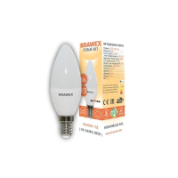 Витринный образец!  <90447> 0707G-B35-7L Лампа светодиодная B35 7W 220-240V 3000K E14 IC Brawex