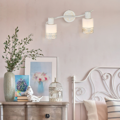 Спот 20025/2 белый с золотом 