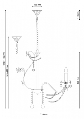 Люстра подвесная с лампочками Lucia Tucci Fiori Di Rose 186.8+Lamps 