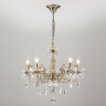 Подвесная люстра Eurosvet 3281/5 античная бронза/прозрачный хрусталь Strotskis 