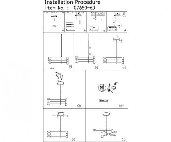 Люстра на штанге Kink Light Мекли 07650-6D,19(4000K) 