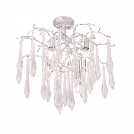 Потолочная люстра Crystal Lux REINA PL5 D600 SILVER PATINA 