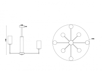 Люстра на штанге Agnes Freya FR5184PL-08CH